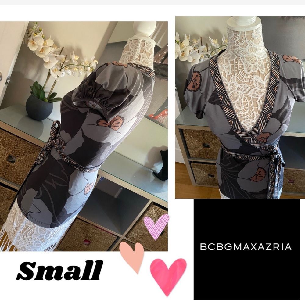 BCBGMAXAZRIA Jersey Wrap Top “Small” - Picture 11 of 14